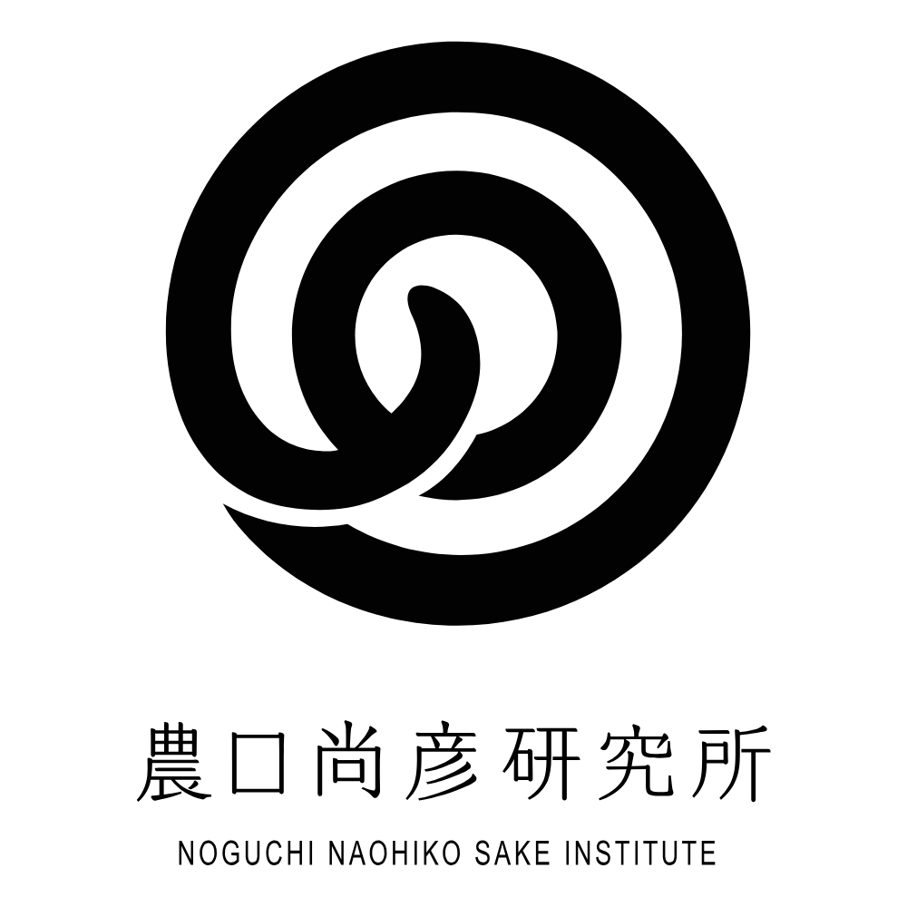 農口尚彦研究所 ロゴ — 「の」の字と蛇の目をかたどったデザイン